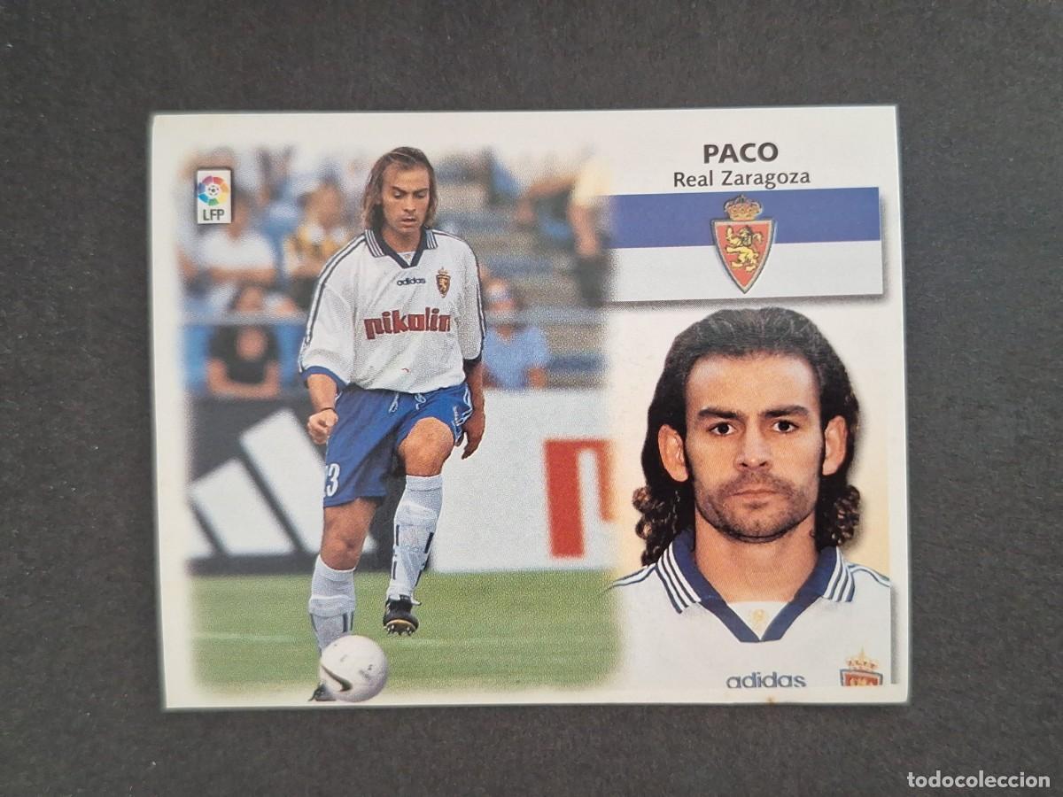Cromos de f&uacute;tbol: L4 PACO REAL ZARAGOZA LIGA ESTE 1999 2000 99 00 NUNCA PEGADO SIN PEGAR