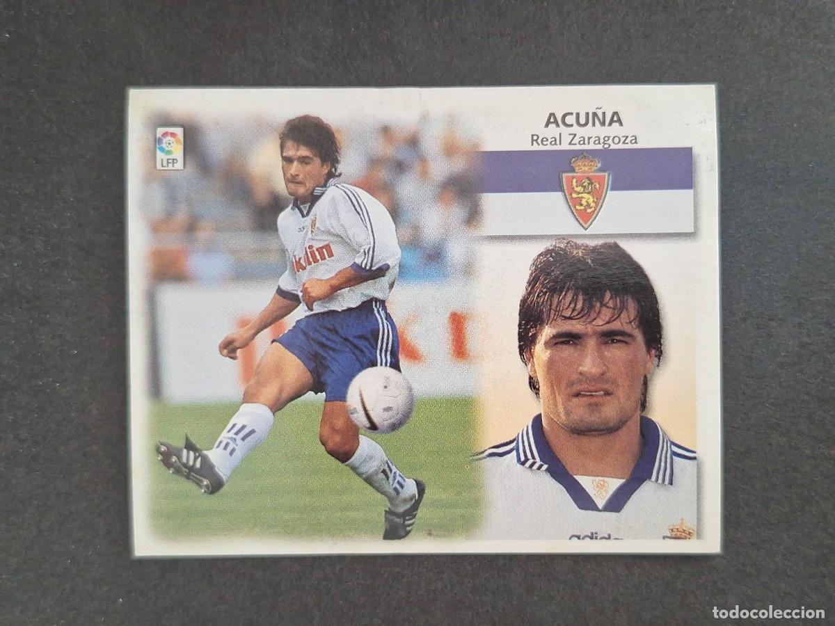 Cromos de f&uacute;tbol: L4 ACU&Ntilde;A REAL ZARAGOZA LIGA ESTE 1999 2000 99 00 NUNCA PEGADO SIN PEGAR