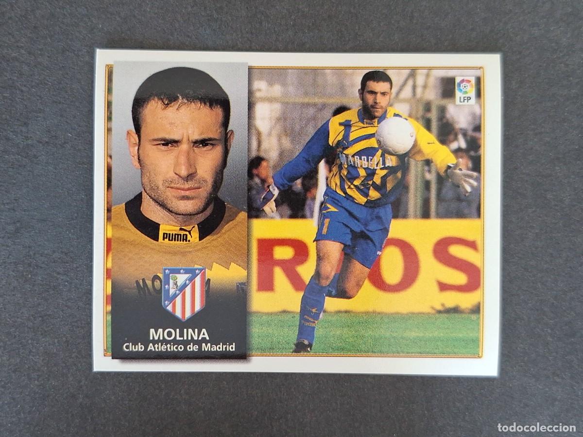 Cromos de f&uacute;tbol: L4 MOLINA ATLETICO DE MADRID LIGA ESTE 1998 1999 98 99 NUNCA PEGADO SIN PEGAR