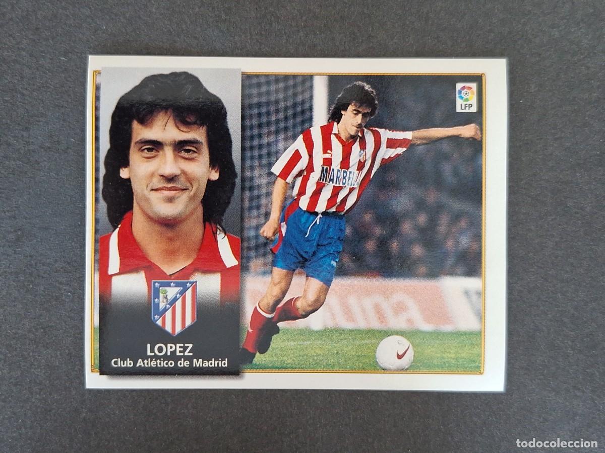 Cromos de f&uacute;tbol: L4 LOPEZ ATLETICO DE MADRID LIGA ESTE 1998 1999 98 99 NUNCA PEGADO SIN PEGAR