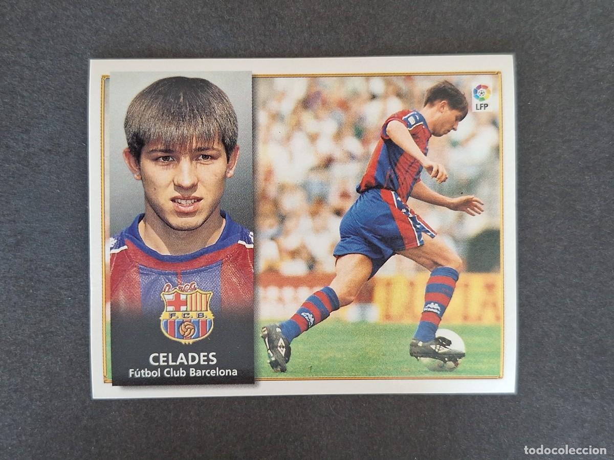 Cromos de f&uacute;tbol: L4 CELADES F. C. BARCELONA LIGA ESTE 1998 1999 98 99 NUNCA PEGADO SIN PEGAR
