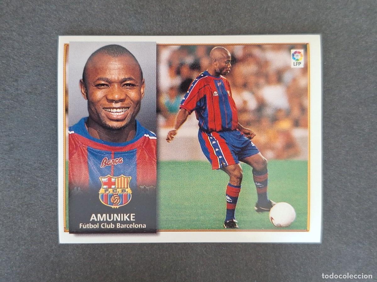 Cromos de f&uacute;tbol: L4 AMUNIKE F. C. BARCELONA LIGA ESTE 1998 1999 98 99 NUNCA PEGADO SIN PEGAR