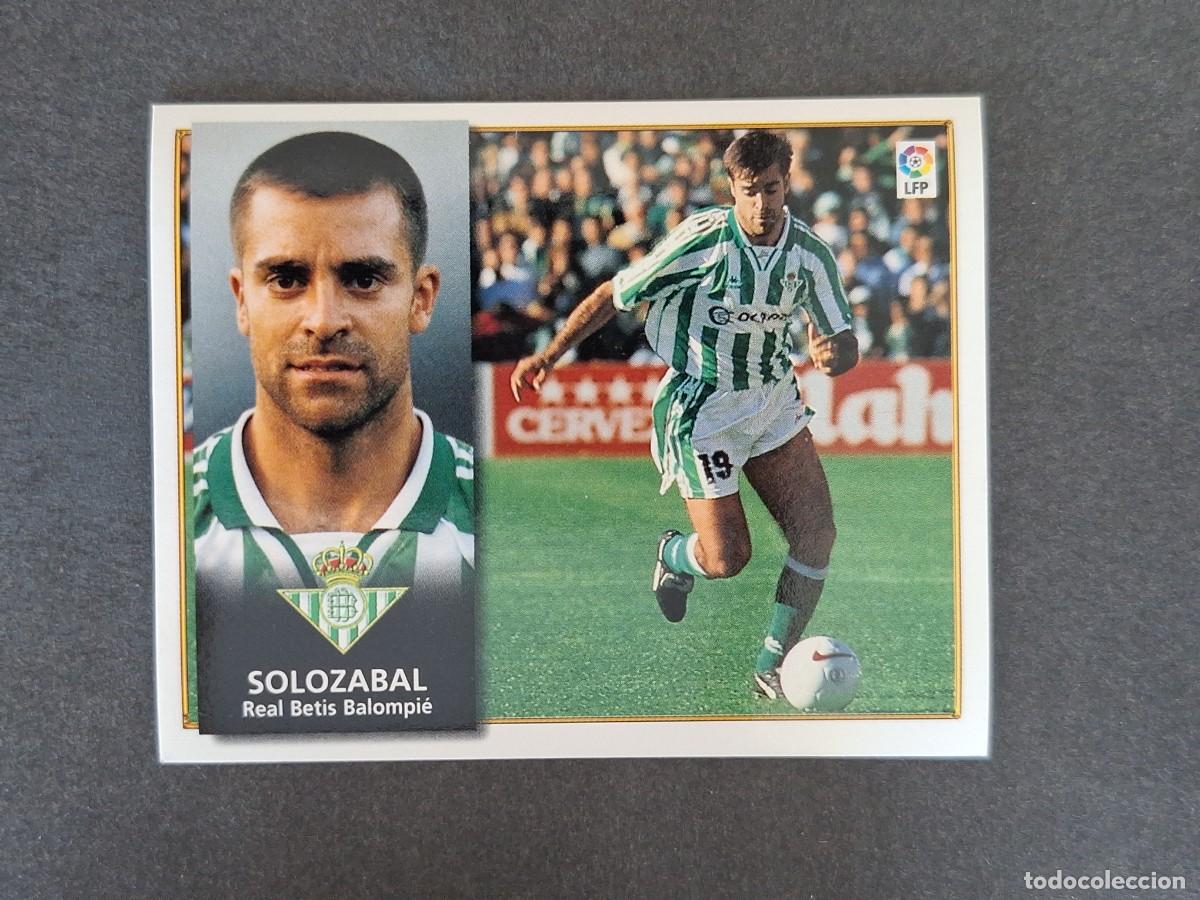 Cromos de f&uacute;tbol: L4 SOLOZABAL REAL BETIS BALOMPIE LIGA ESTE 1998 1999 98 99 NUNCA PEGADO SIN PEGAR