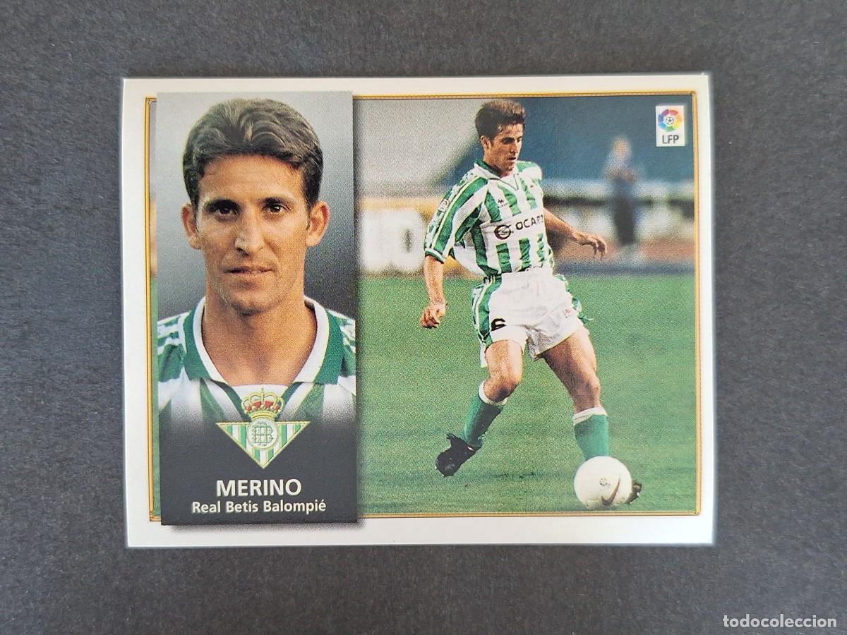 Cromos de f&uacute;tbol: L4 MERINO REAL BETIS BALOMPIE LIGA ESTE 1998 1999 98 99 NUNCA PEGADO SIN PEGAR