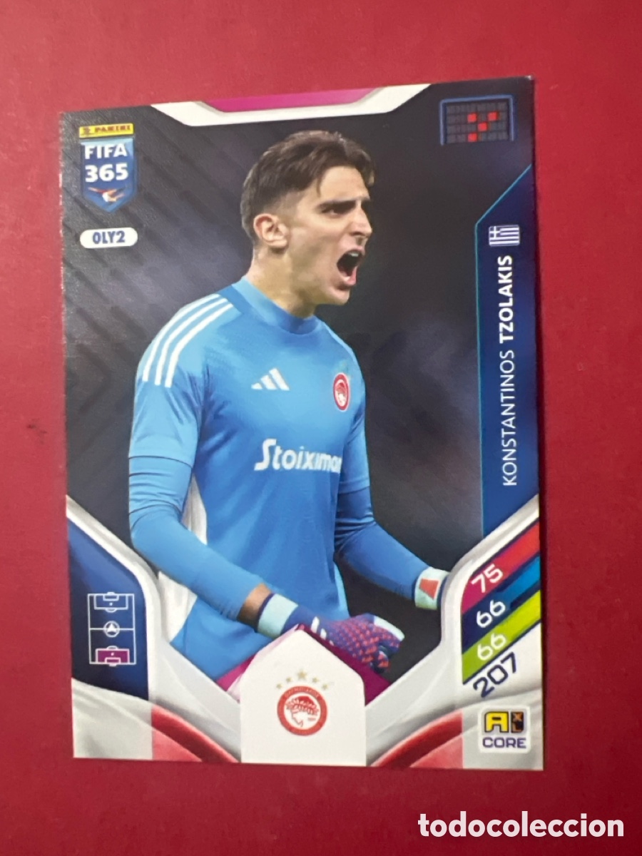 Cromos de f&uacute;tbol: A1741. Konstantinos Tzolakis OLY2 Adrenalyn XL Fifa 365 2026 Olympiacos