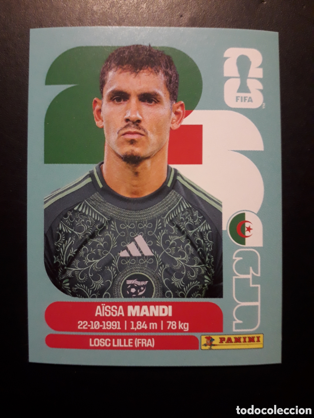 Cromos de f&uacute;tbol: MANDI ARGELIA ALG 7 MUNDIAL F&Uacute;TBOL 2026 FIFA WORLD CUP PANINI SIN PEGAR PEDIDO M&Iacute;NIMO 3&euro;.