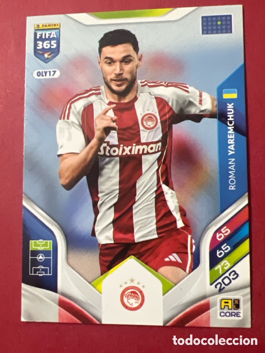 Cromos de f&uacute;tbol: A1746. OLY17 core YAREMCHUK OLYMPIAKOS ADRENALYN FIFA 365 2025 2026 25 26 CROMO PANINI TOPPS