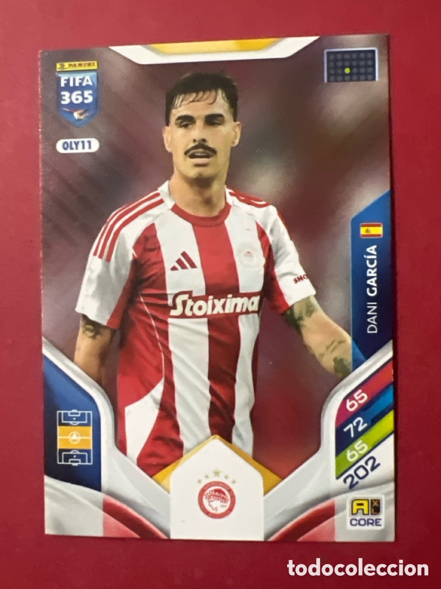 Cromos de f&uacute;tbol: A1747. OLY11 Dani Garcia - Olympiacos - Adrenalyn Fifa 365 2026- Panini 26