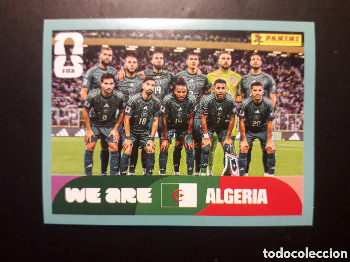 Cromos de f&uacute;tbol: EQUIPO ARGELIA ALG 13 MUNDIAL F&Uacute;TBOL 2026 FIFA WORLD CUP PANINI SIN PEGAR PEDIDO M&Iacute;NIMO 3&euro;