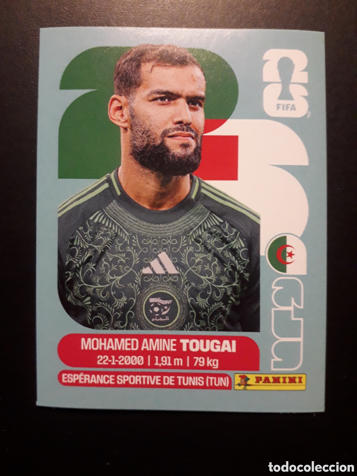 Cromos de f&uacute;tbol: TOUGAI ARGELIA ALG 6 MUNDIAL F&Uacute;TBOL 2026 FIFA WORLD CUP PANINI SIN PEGAR PEDIDO M&Iacute;NIMO 3&euro;