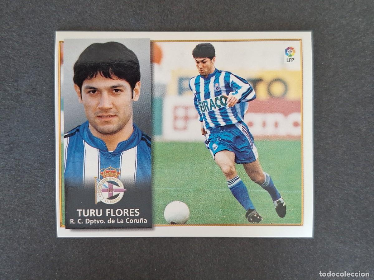 Cromos de f&uacute;tbol: L4 TURU FLORES DEPORTIVO DE LA CORU&Ntilde;A LIGA ESTE 1998 1999 98 99 NUNCA PEGADO SIN PEGAR