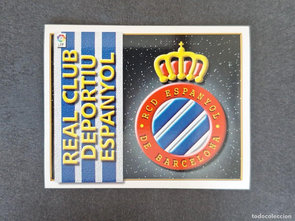 Cromos de f&uacute;tbol: L4 ESCUDO R. C. D. ESPA&Ntilde;OL LIGA ESTE 1998 1999 98 99 NUNCA PEGADO SIN PEGAR