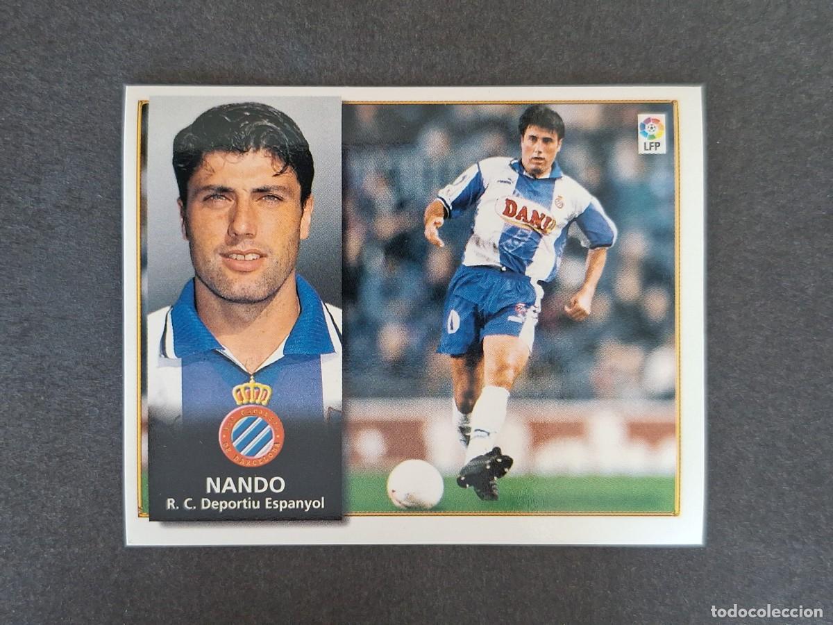 Cromos de f&uacute;tbol: L4 NANDO R. C. D. ESPA&Ntilde;OL LIGA ESTE 1998 1999 98 99 NUNCA PEGADO SIN PEGAR