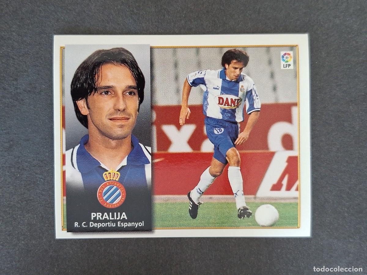 Cromos de f&uacute;tbol: L4 PRALIJA R. C. D. ESPA&Ntilde;OL LIGA ESTE 1998 1999 98 99 NUNCA PEGADO SIN PEGAR