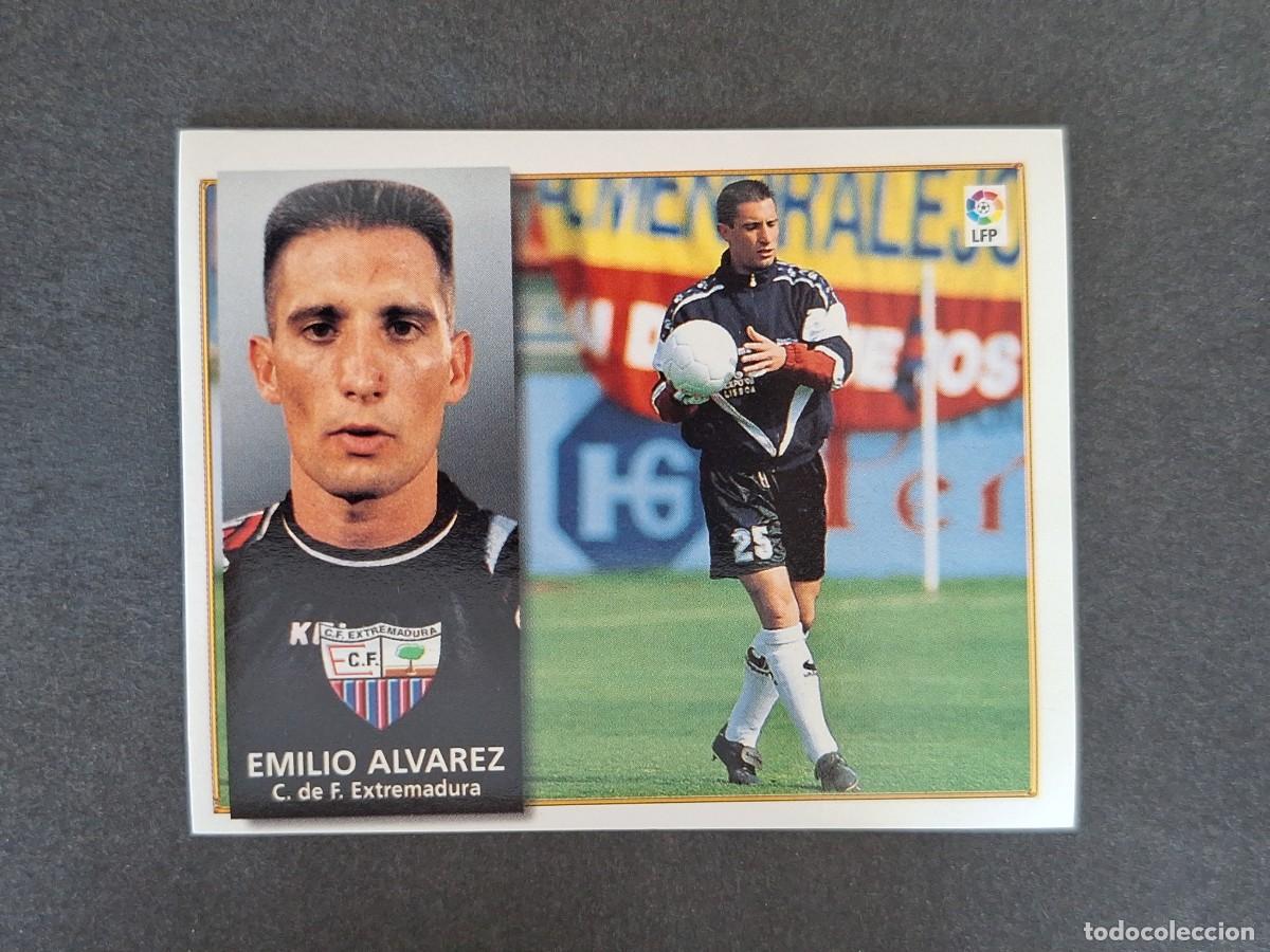 Football Stickers: L4 EMILIO ALVAREZ C. F. EXTREMADURA LIGA ESTE 1998 1999 98 99 NUNCA PEGADO SIN PEGAR