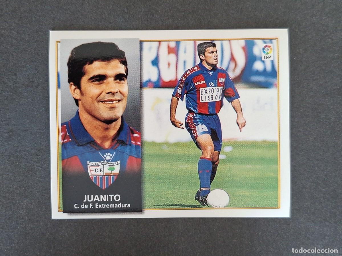 Cromos de f&uacute;tbol: L4 JUANITO C. F. EXTREMADURA LIGA ESTE 1998 1999 98 99 NUNCA PEGADO SIN PEGAR