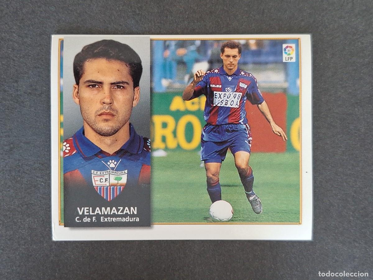 Cromos de f&uacute;tbol: L4 VELAMAZAN C. F. EXTREMADURA LIGA ESTE 1998 1999 98 99 NUNCA PEGADO SIN PEGAR