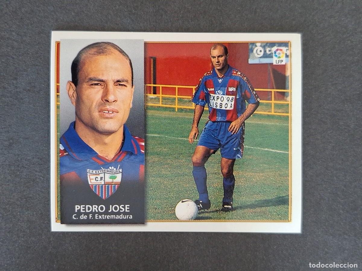 Cromos de f&uacute;tbol: L4 PEDRO JOSE C. F. EXTREMADURA LIGA ESTE 1998 1999 98 99 NUNCA PEGADO SIN PEGAR