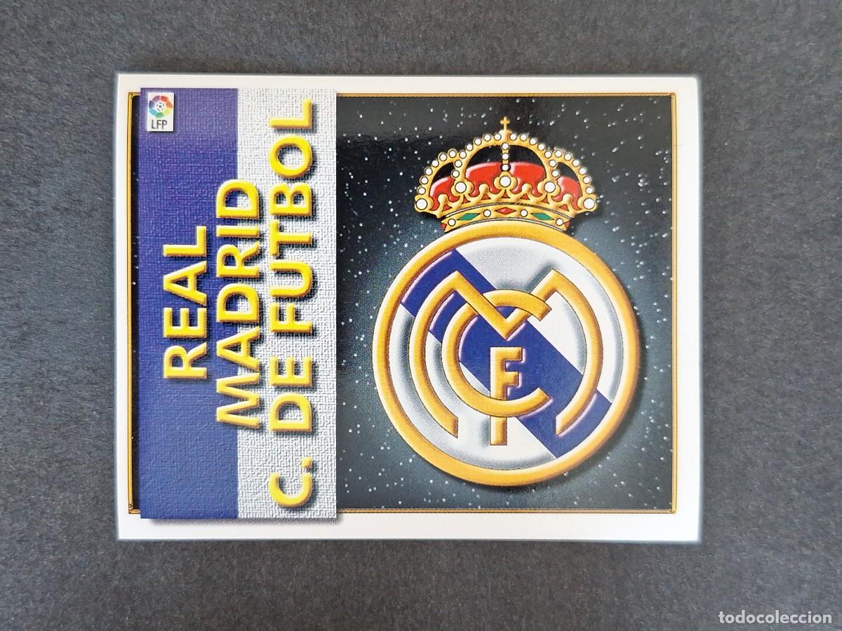 Cromos de f&uacute;tbol: L4 ESCUDO REAL MADRID LIGA ESTE 1998 1999 98 99 NUNCA PEGADO SIN PEGAR