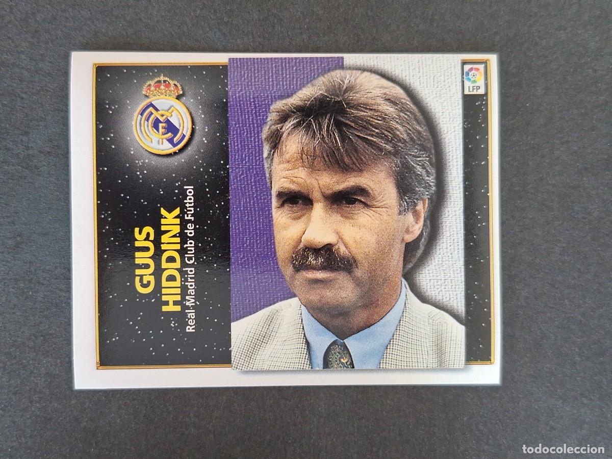 Cromos de f&uacute;tbol: L4 GUUS HIDDINK ENTRENADOR REAL MADRID LIGA ESTE 1998 1999 98 99 NUNCA PEGADO SIN PEGAR