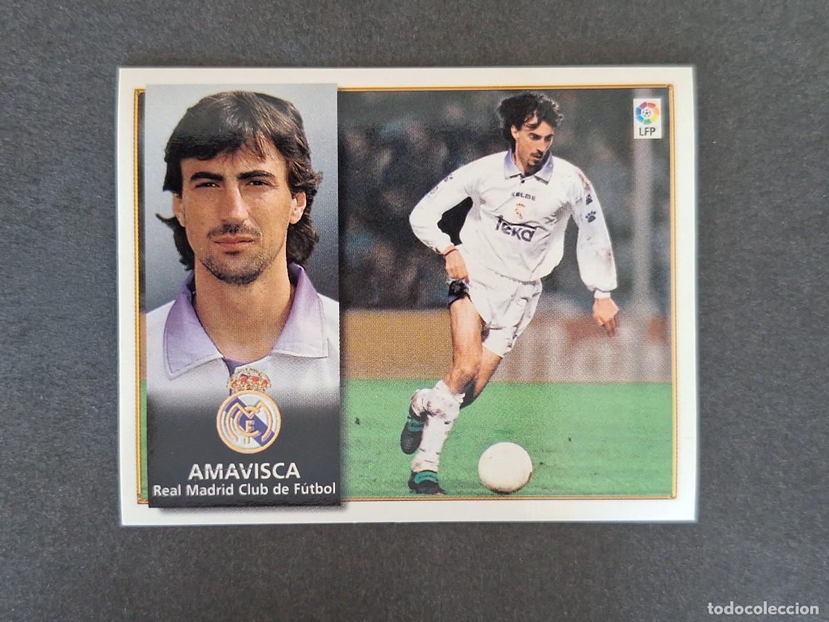 Cromos de f&uacute;tbol: L4 AMAVISCA REAL MADRID LIGA ESTE 1998 1999 98 99 NUNCA PEGADO SIN PEGAR