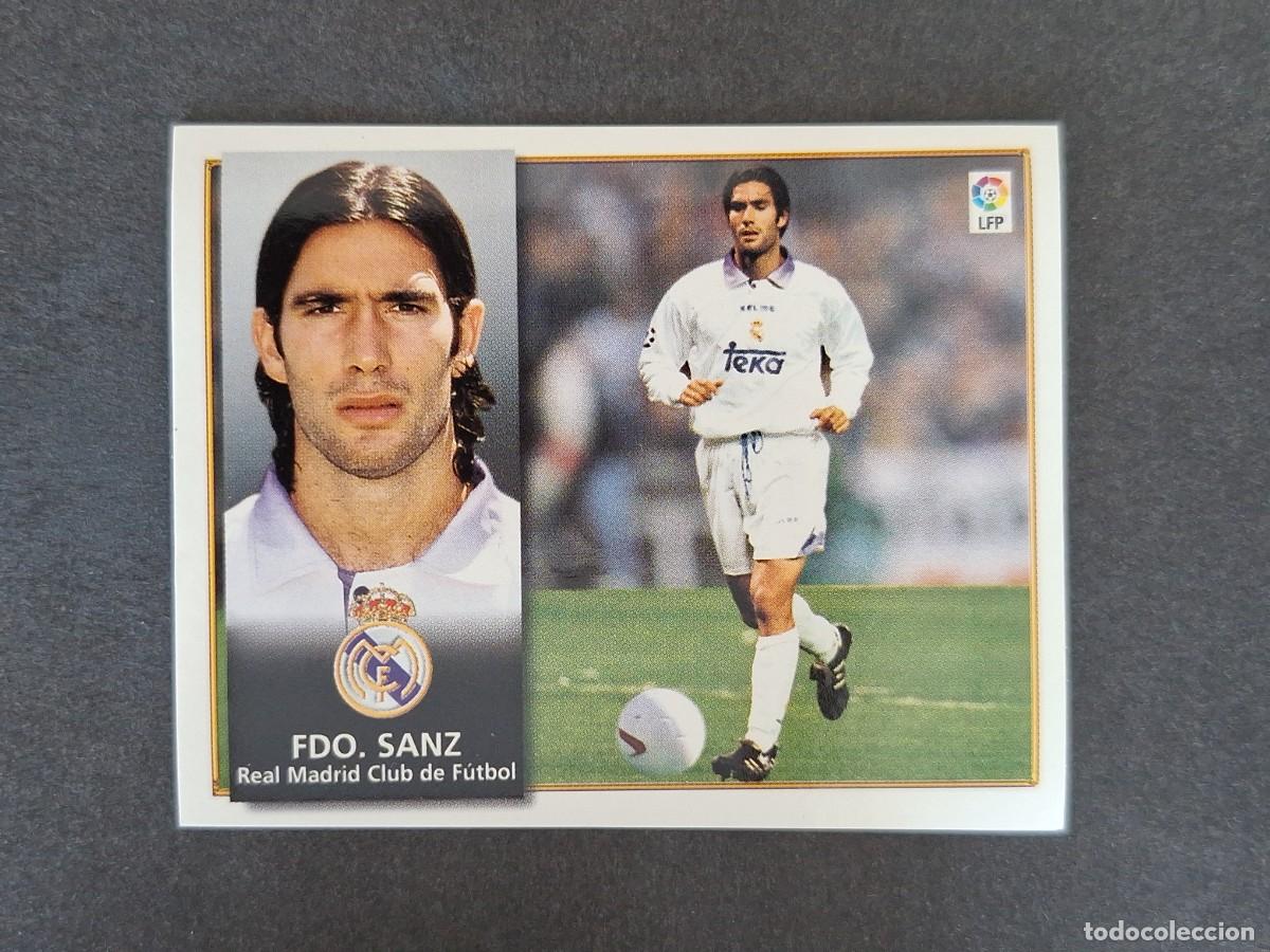 Cromos de f&uacute;tbol: L4 FERNANDO SANZ REAL MADRID LIGA ESTE 1998 1999 98 99 NUNCA PEGADO SIN PEGAR