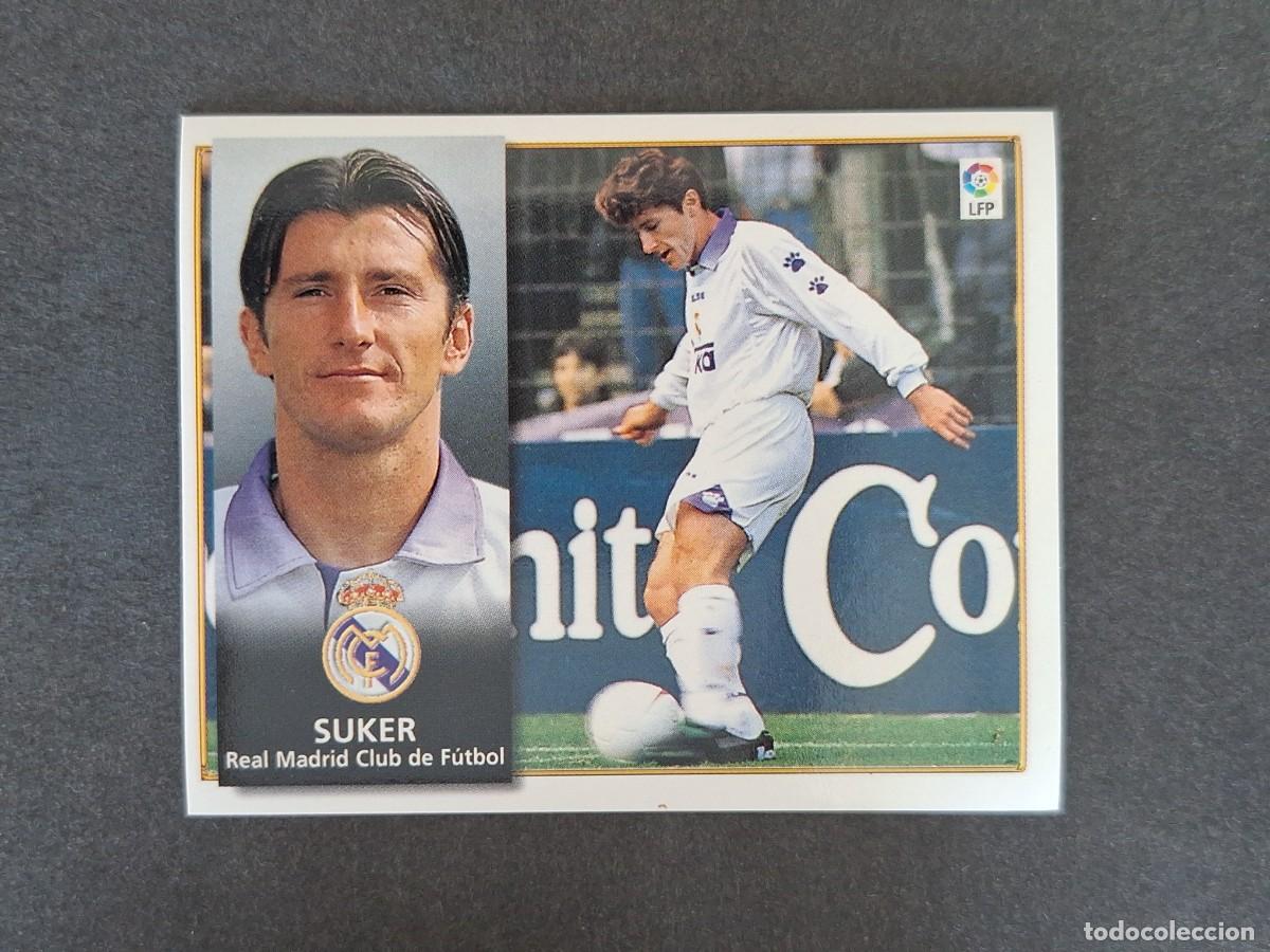 Cromos de f&uacute;tbol: L4 SUKER REAL MADRID LIGA ESTE 1998 1999 98 99 NUNCA PEGADO SIN PEGAR