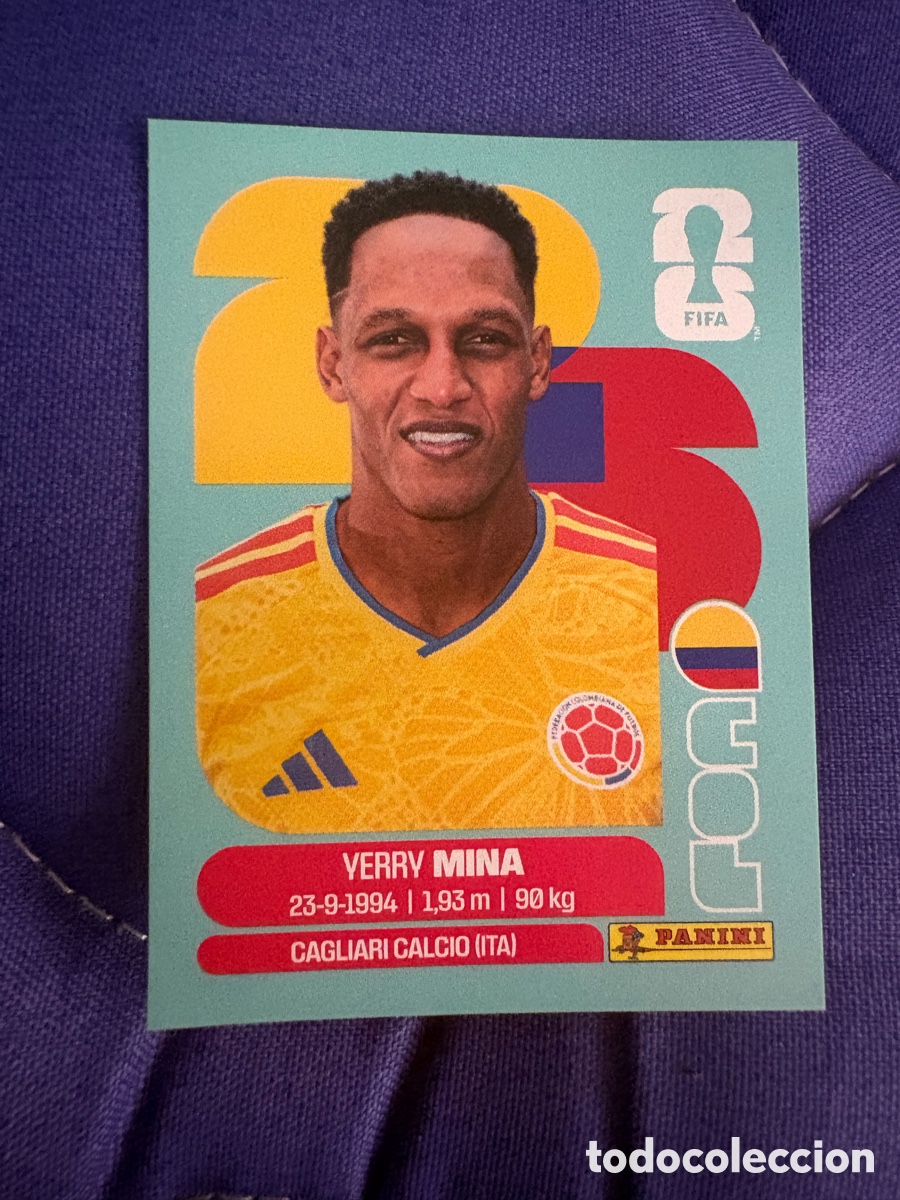 Cromos de f&uacute;tbol: COL 5 Yerry Mina, Colombia, Panini FIFA World Cup Mundial 2026 Sticker