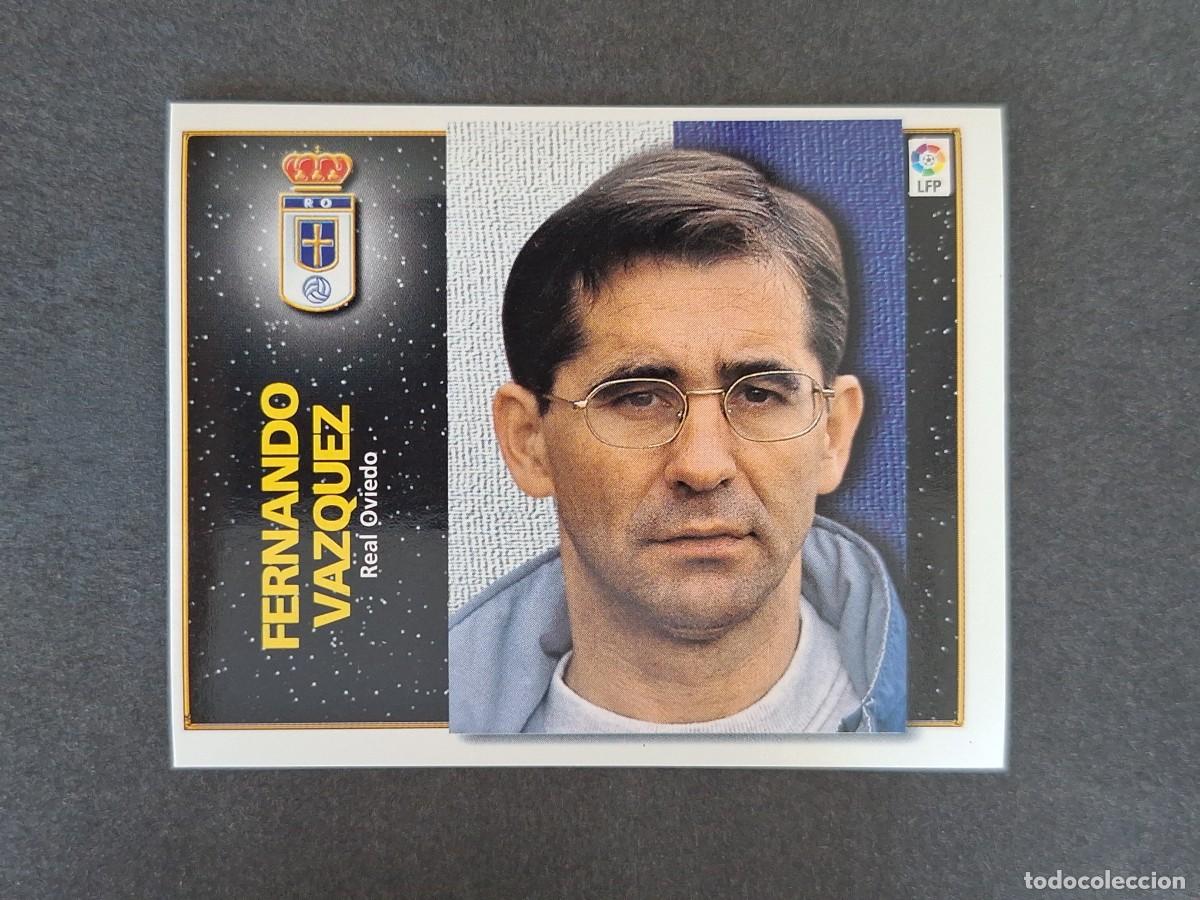 Cromos de f&uacute;tbol: L4 FERNANDO VAZQUEZ ENTRENADOR REAL OVIEDO LIGA ESTE 1998 1999 98 99 NUNCA PEGADO SIN PEGAR