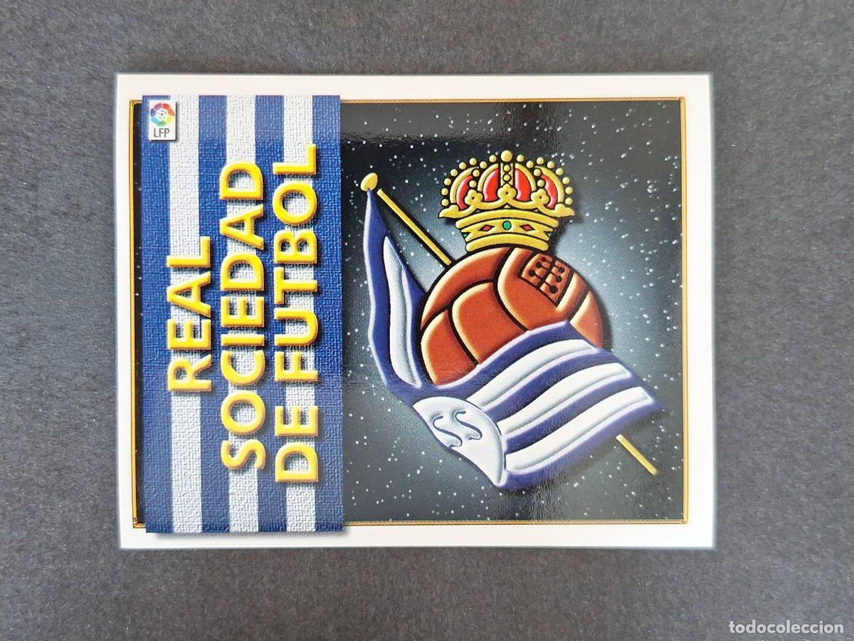 Fu&szlig;ball-Sticker: L4 ESCUDO REAL SOCIEDAD LIGA ESTE 1998 1999 98 99 NUNCA PEGADO SIN PEGAR