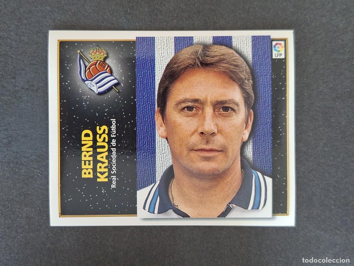 Fu&szlig;ball-Sticker: L4 BERND KRAUSS ENTRENADOR REAL SOCIEDAD LIGA ESTE 1998 1999 98 99 NUNCA PEGADO SIN PEGAR