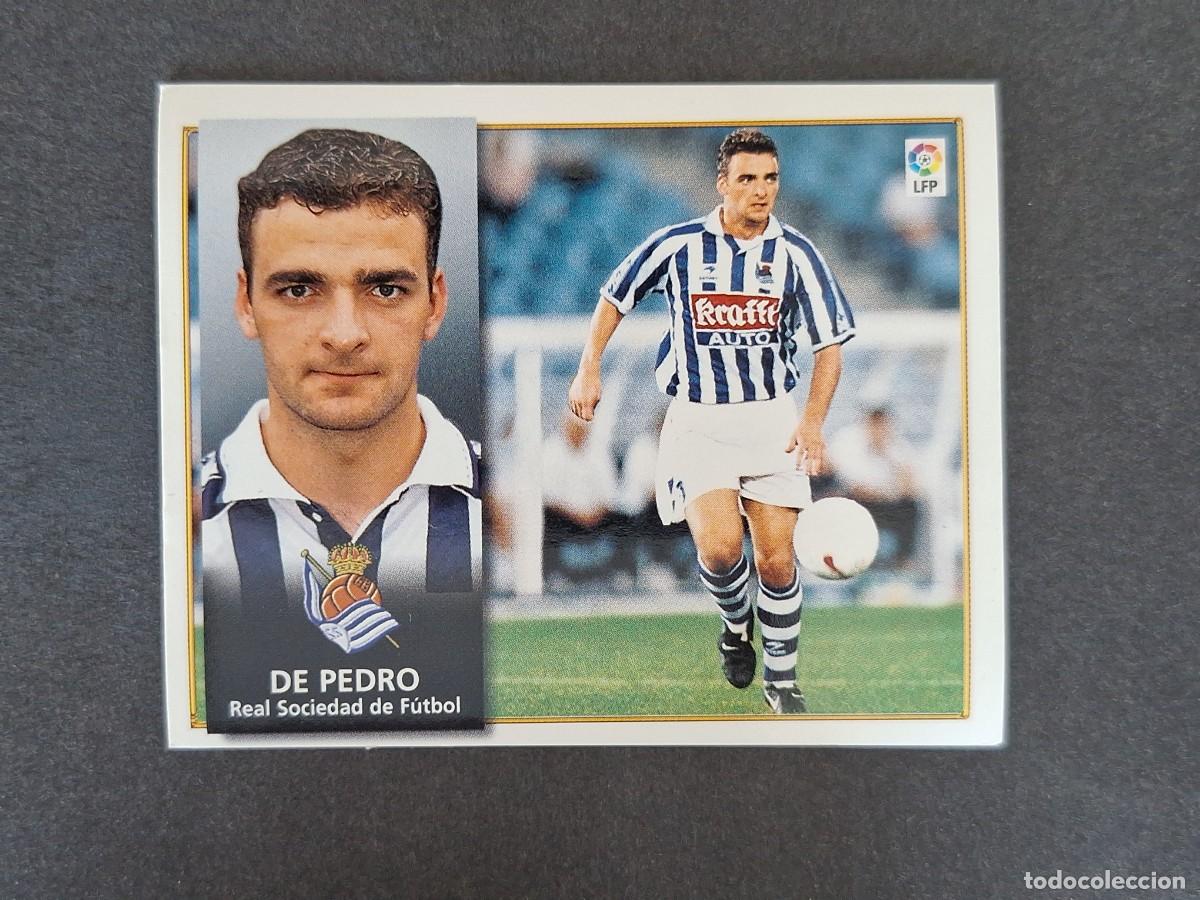 Cromos de f&uacute;tbol: L4 DE PEDRO REAL SOCIEDAD LIGA ESTE 1998 1999 98 99 NUNCA PEGADO SIN PEGAR