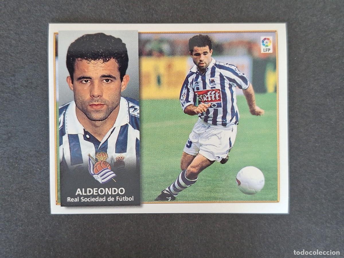 Cromos de f&uacute;tbol: L4 ALDEONDO REAL SOCIEDAD LIGA ESTE 1998 1999 98 99 NUNCA PEGADO SIN PEGAR