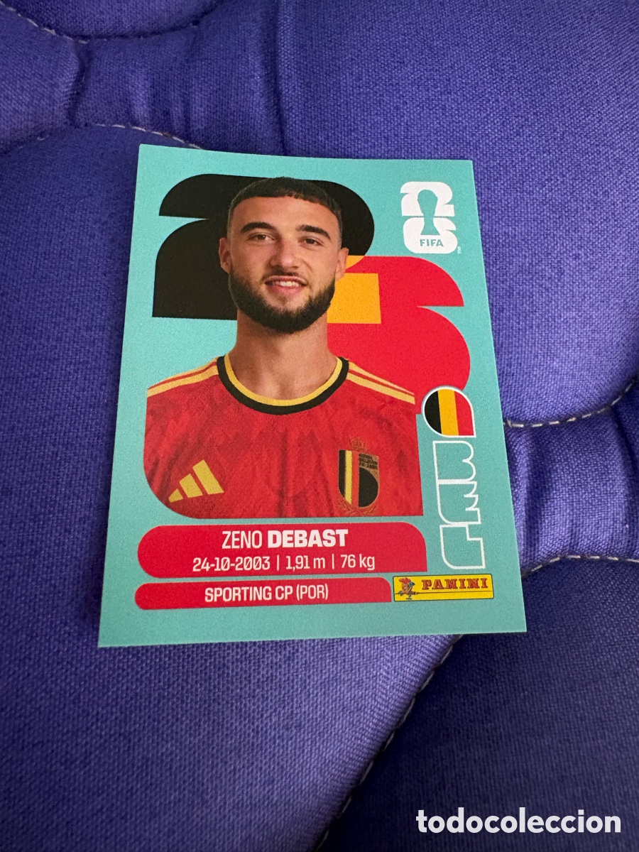 Cromos de f&uacute;tbol: CROMO N&Uacute;MERO 5 DEBAST B&Eacute;LGICA. MUNDIAL 2026. PANINI.