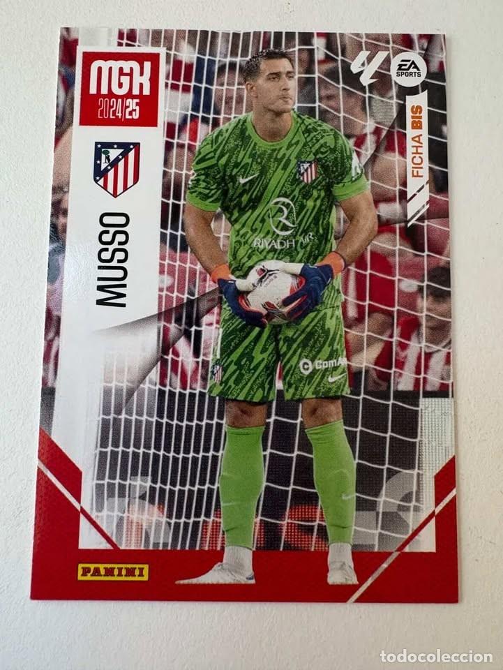Cromos de f&uacute;tbol: Carta Musso Ficha Bis Atl&eacute;tico de Madrid 57bis Megacracks 2024-25