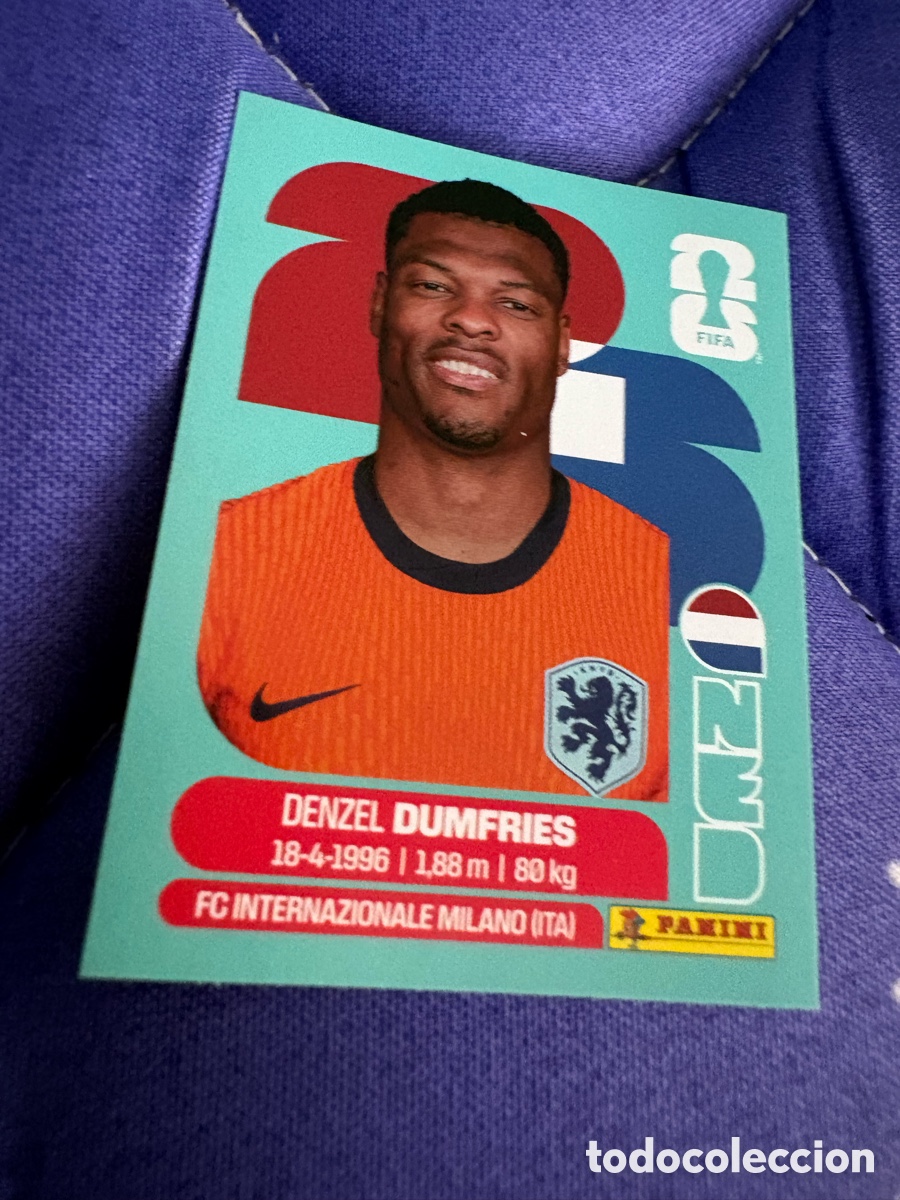 Cromos de f&uacute;tbol: Figurina Panini 2026 Cromo World Cup Usa Mundial 2026 Denzel Dumfries Netherlands n NED 6