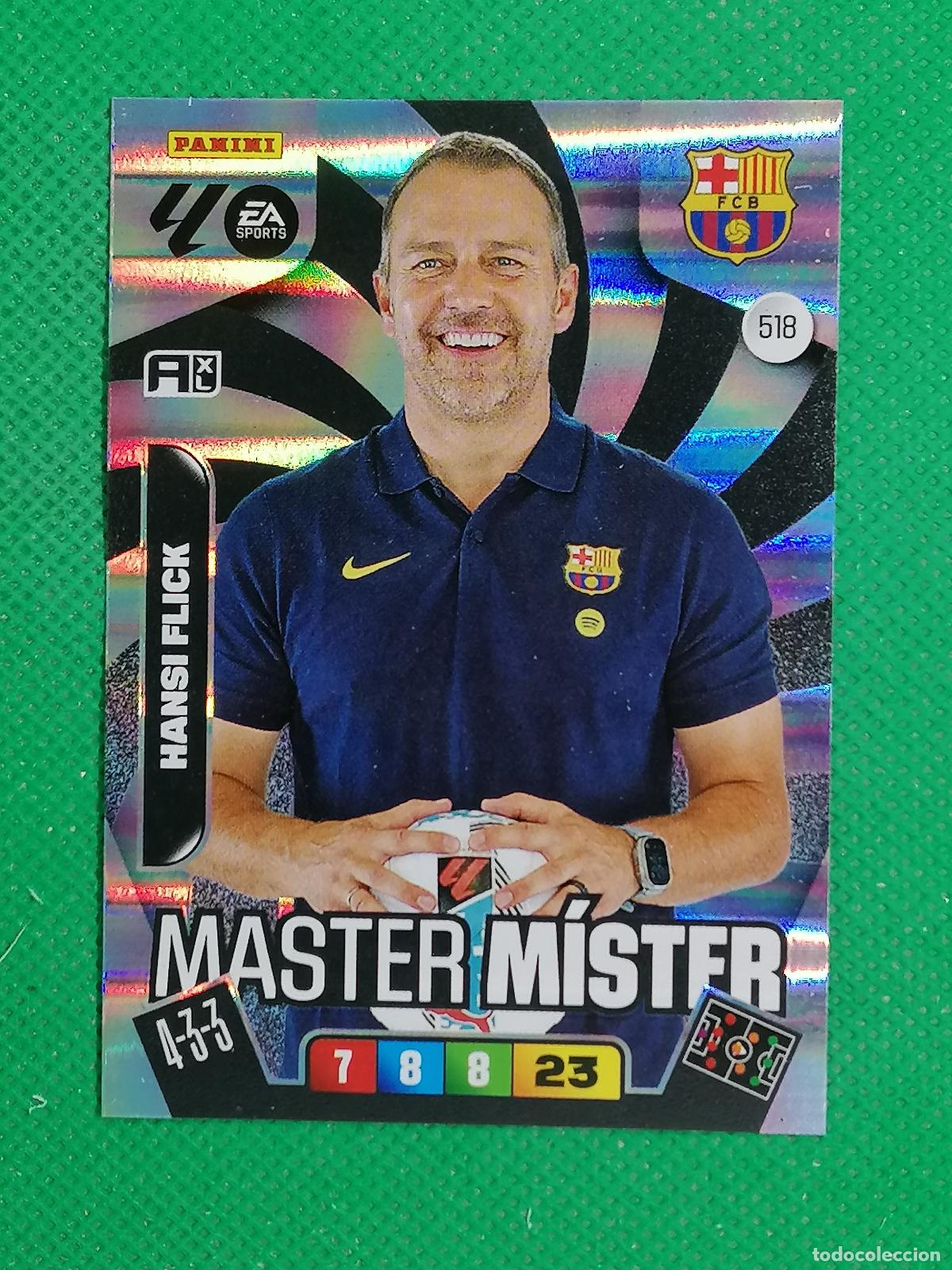 Cromos de f&uacute;tbol: 518 HANSI FLICK BARCELONA MASTER MISTER ⚽ LIGA ADRENALYN XL 2025 2026 25 26 ⚽