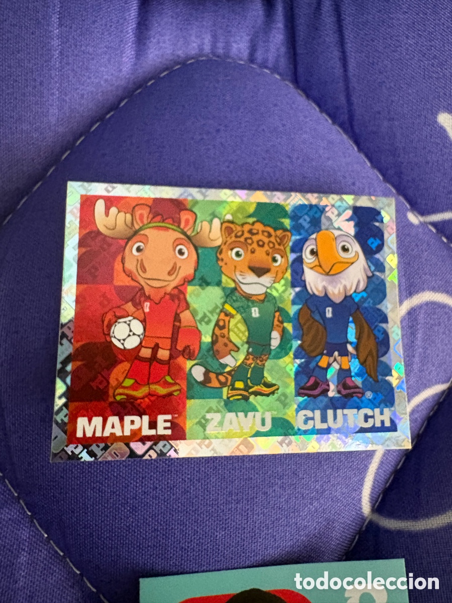 Cromos de f&uacute;tbol: FIFA WORLD CUP 2026 STICKER MASCOTAS DEL MUNDIAL MAPLE/ZAVU/CLUTH # FWC3 PANINI