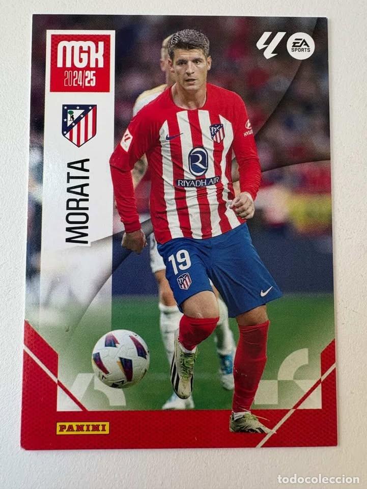 Cromos de f&uacute;tbol: Carta Morata Atl&eacute;tico de Madrid 72 Megacracks 2024-25