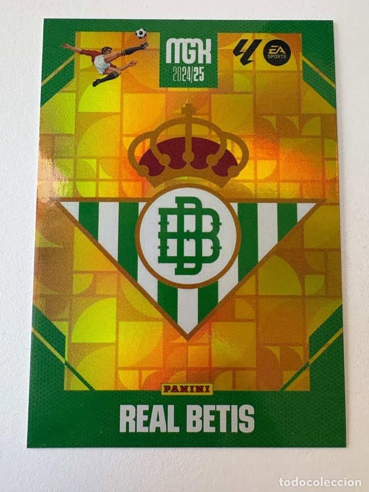 Cromos de f&uacute;tbol: Carta Escudo Betis 91 Megacracks 2024-25