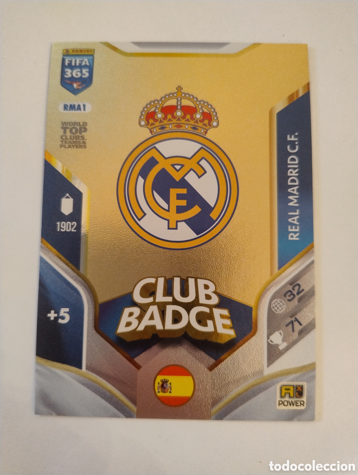 Cromos de f&uacute;tbol: RMA 1 - Club Badge Escudo - Real Madrid - Adrenalyn XL FIFA 365 2026