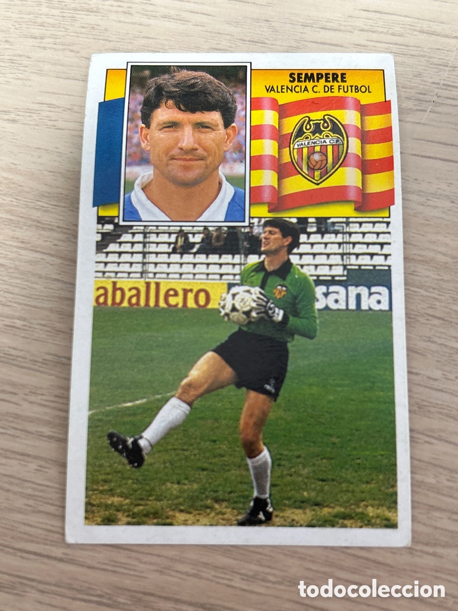 Fu&szlig;ball-Sticker: SEMPERE VALENCIA LIGA ESTE 1990 1991 90 91 NUNCA PEGADO SIN PEGAR