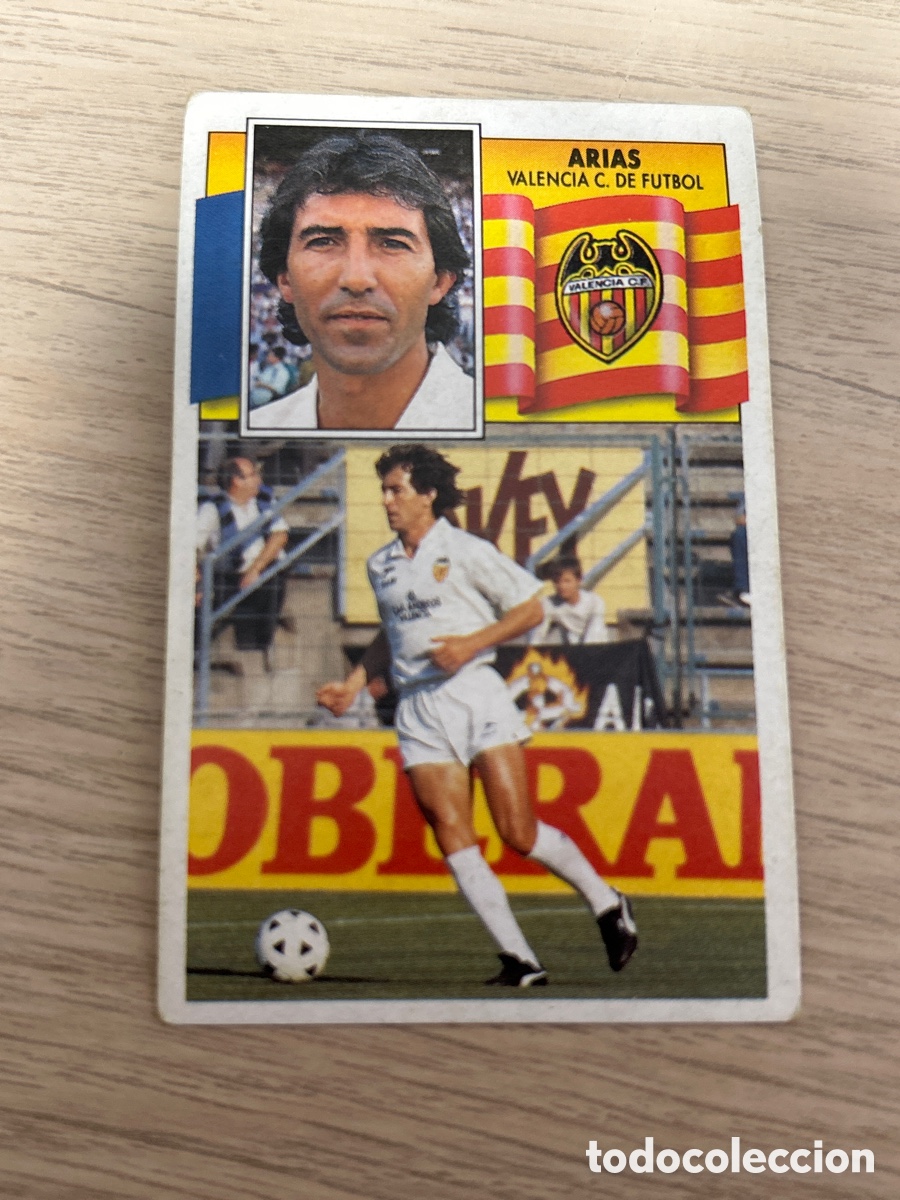 Fu&szlig;ball-Sticker: ARIAS VALENCIA LIGA ESTE 1990 1991 90 91 NUNCA PEGADO SIN PEGAR