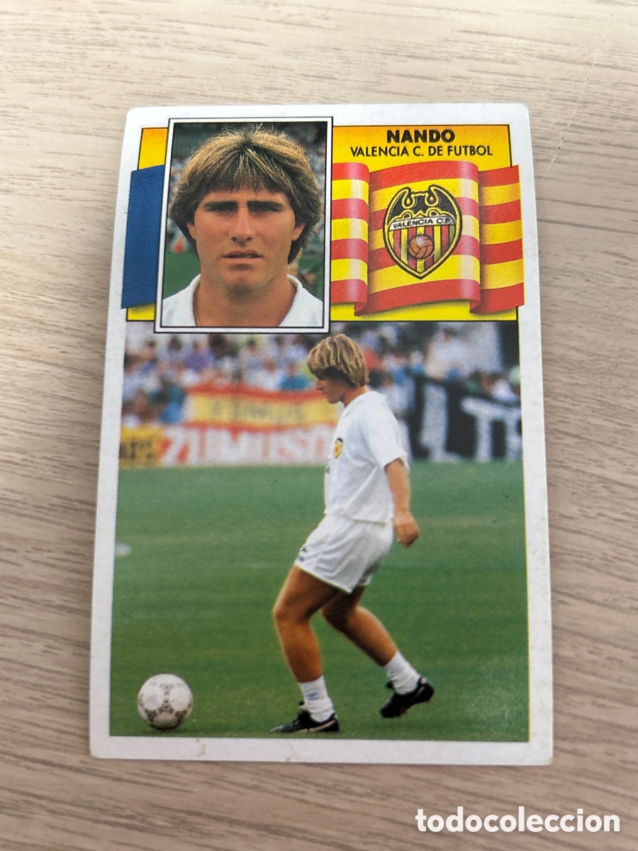 Fu&szlig;ball-Sticker: NANDO VALENCIA LIGA ESTE 1990 1991 90 91 NUNCA PEGADO SIN PEGAR