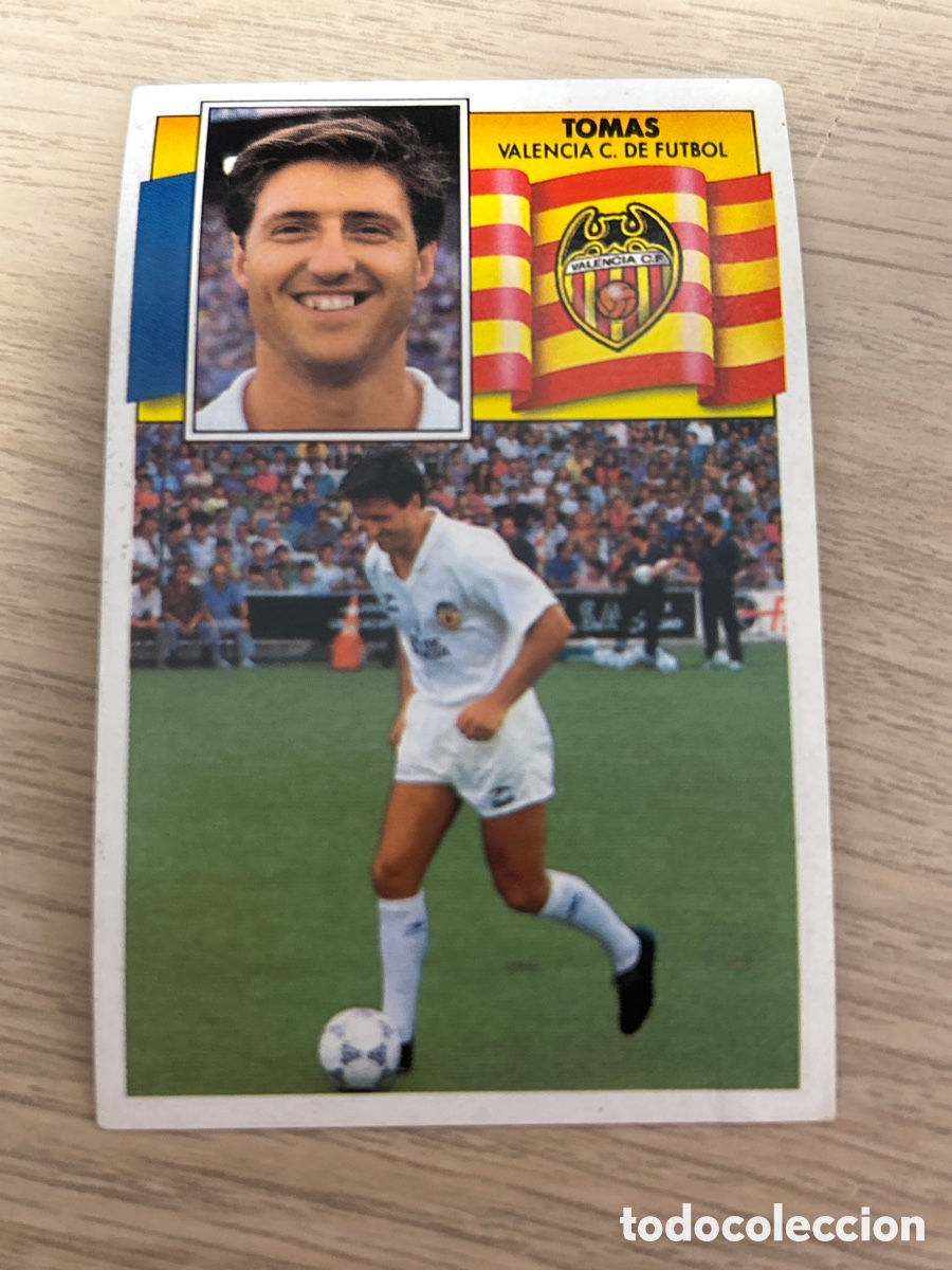 Figurine di Calcio: TOMAS VALENCIA LIGA ESTE 1990 1991 90 91 NUNCA PEGADO SIN PEGAR