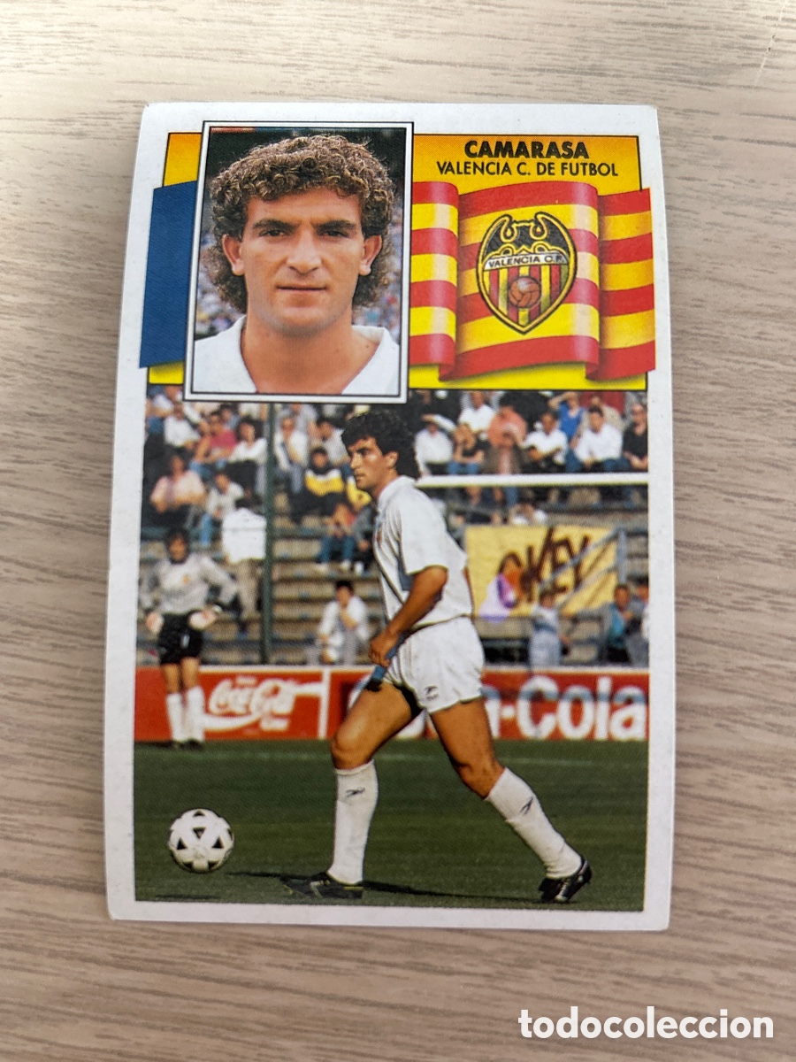 Cromos de f&uacute;tbol: CAMARASA VALENCIA LIGA ESTE 1990 1991 90 91 NUNCA PEGADO SIN PEGAR