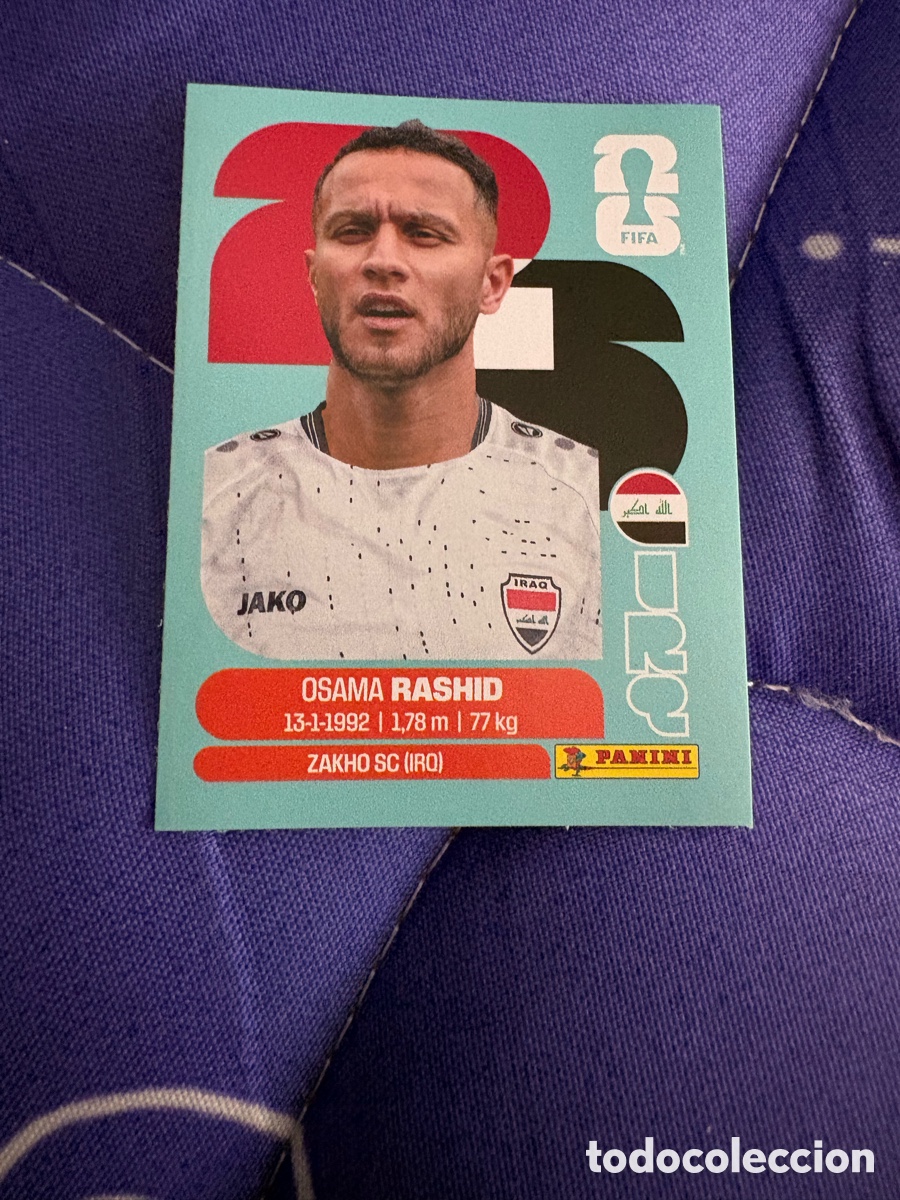 Cromos de f&uacute;tbol: Figurina Panini 2026 Cromo World Cup Usa Mundial 2026 Osama Rashid Iraq n IRQ 17