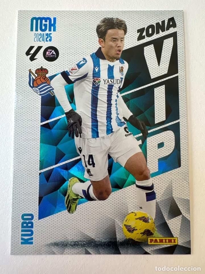 Cromos de f&uacute;tbol: Carta Kubo Real Sociedad Zona Vip 397 Megacracks 2024-25