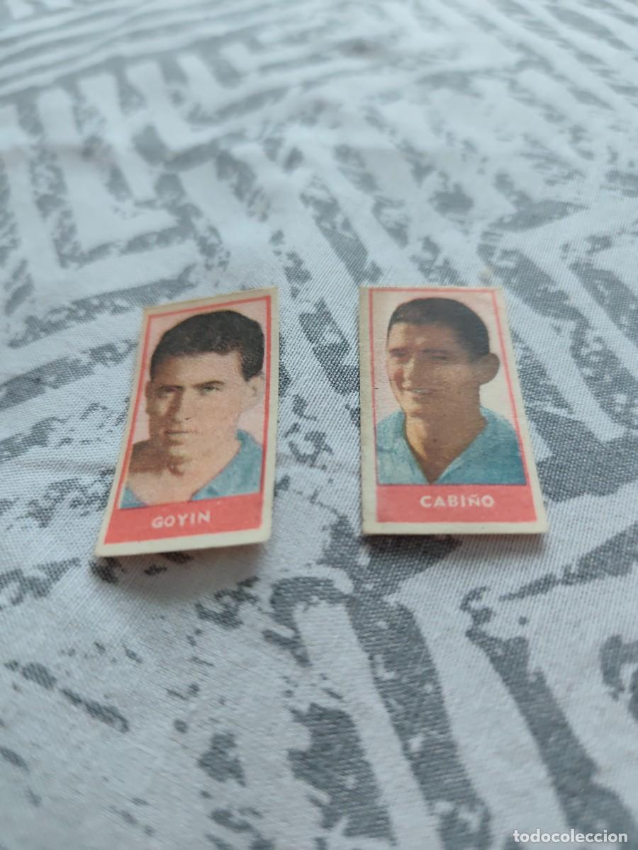 Cromos de f&uacute;tbol: Cromos Palmera Goyin y Cabi&ntilde;o. Oviedo