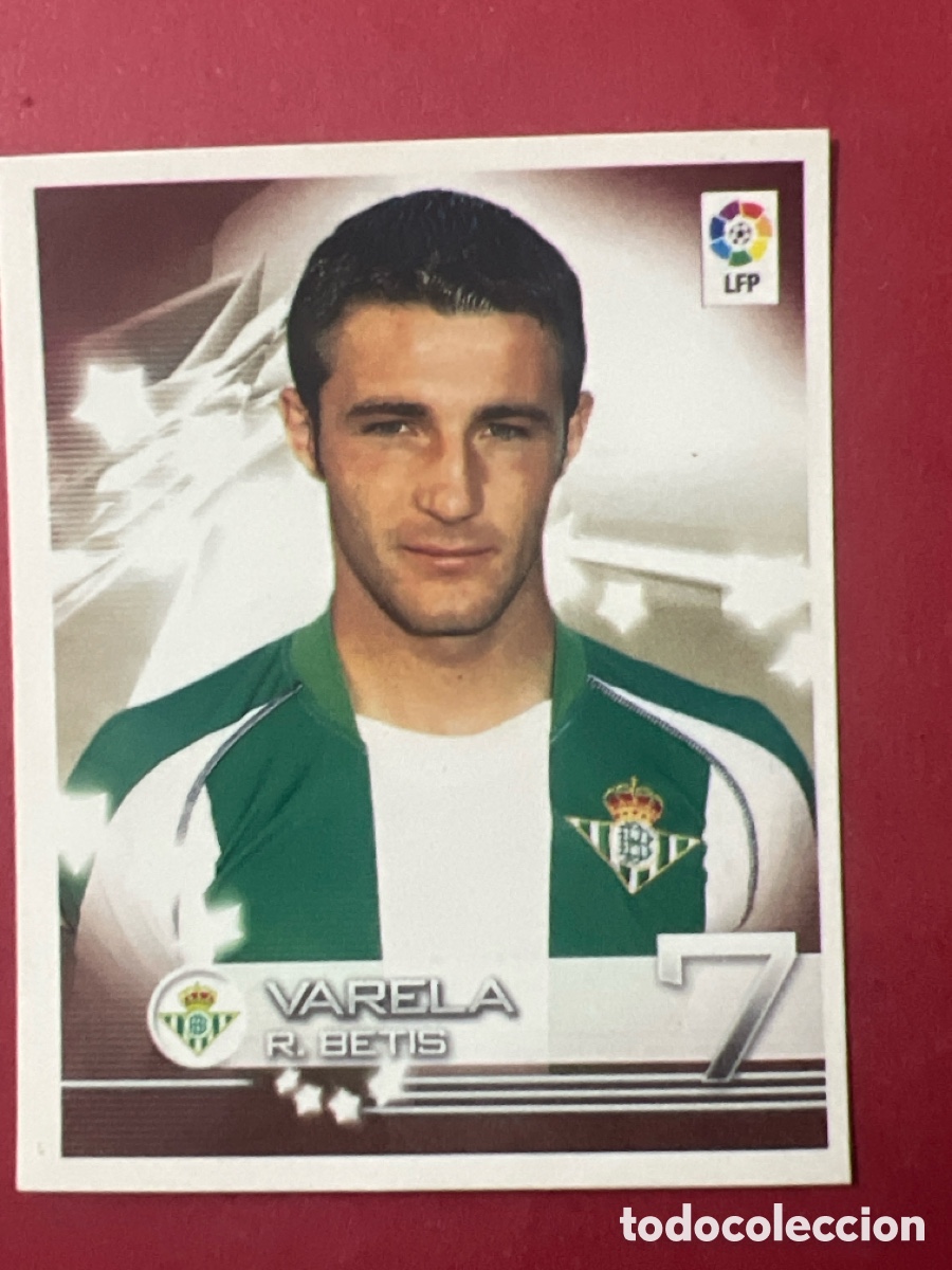 Cromos de f&uacute;tbol: A1804. 118 VARELA REAL BETIS PANINI 2002 2003 CROMO FUTBOL SUPERLIGA 02 03 - SIN PEGAR -